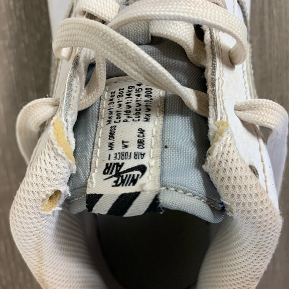 NIKE AIR FORCE 1 LV8 2 Under Construction BQ5484-100 White Wolf Grey 5Y EUR 37.5 - Picture 7 of 16